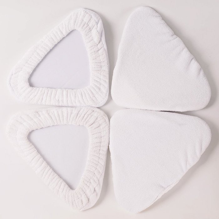 SKG 4 PCS Triangle Microfiber Replacement Pads for Steam Mop 2012 (2027) N5
