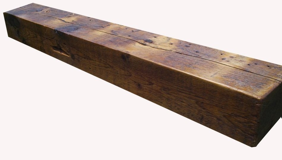 Reclaimed Barnwood Beam Fireplace Mantel (Wood, 4"x6"x72") N7