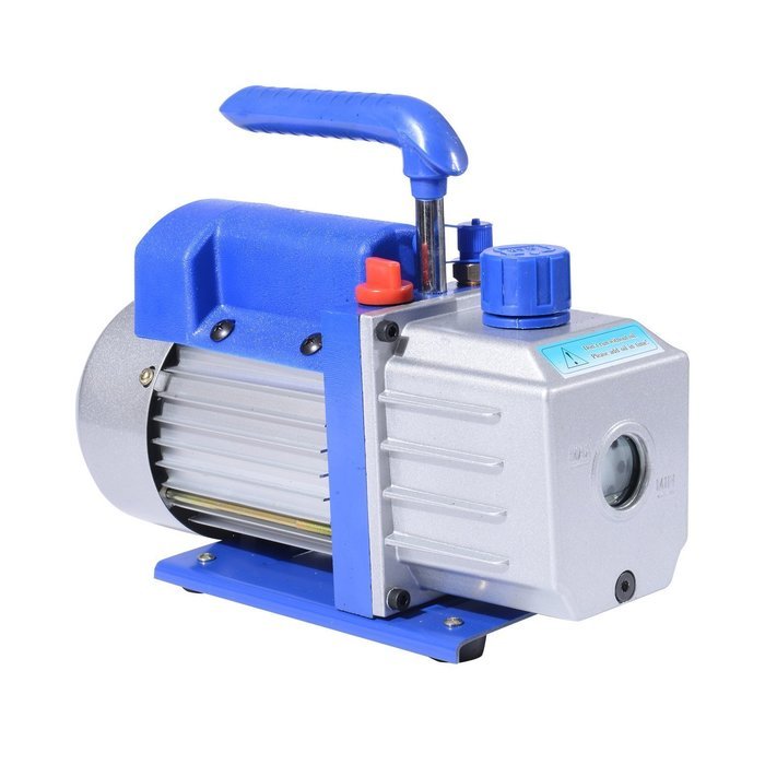 HomCom Single Stage 4 CFM Rotary Vane Vacuum Pump - Blue/Silver N3