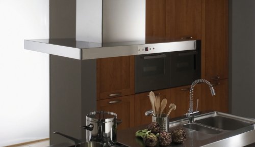 Faber STILIS36SS: 36" x 27" Stainless Stilo Isola Island Range Hood N5