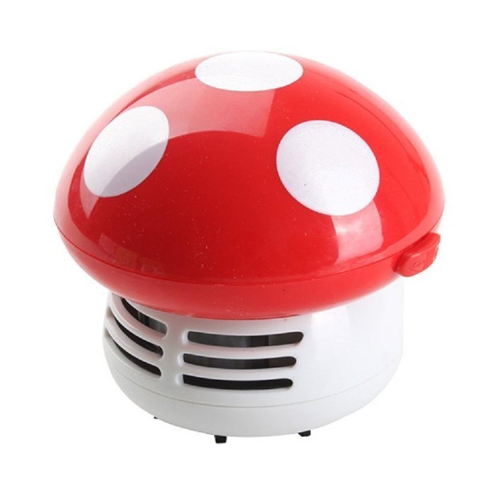 Vipe Desktop Vacuum Cartoon Mushroom Desk Dust Cleaner Mini Table Dust Vaccum Cleaner (Orange) N18