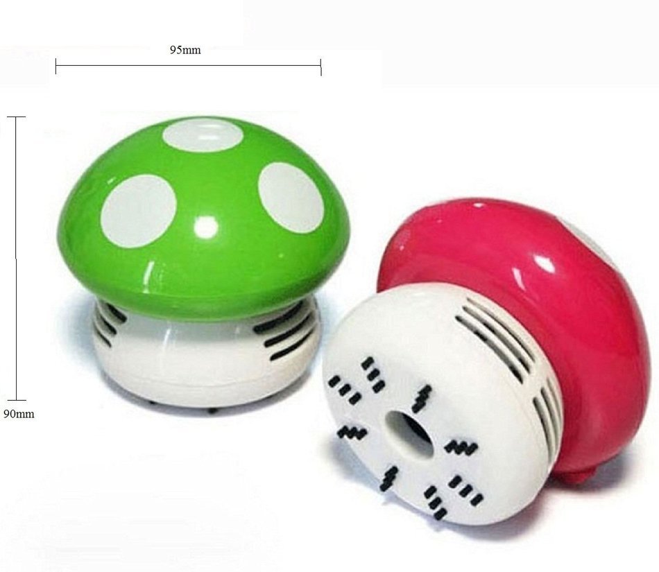 Vipe Desktop Vacuum Cartoon Mushroom Desk Dust Cleaner Mini Table Dust Vaccum Cleaner (Orange) N20