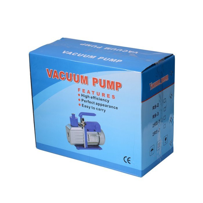 HomCom Single Stage 4 CFM Rotary Vane Vacuum Pump - Blue/Silver N6