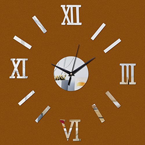 EverTrust(TM) Real 3d Acrylic Mirror Wall Clock Watch Clocks Modern Design Vintage Large Decorative Quartz Reloj...