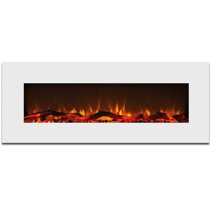 Elite Flame Ashford 50" Electric Wall Mounted Fireplace White