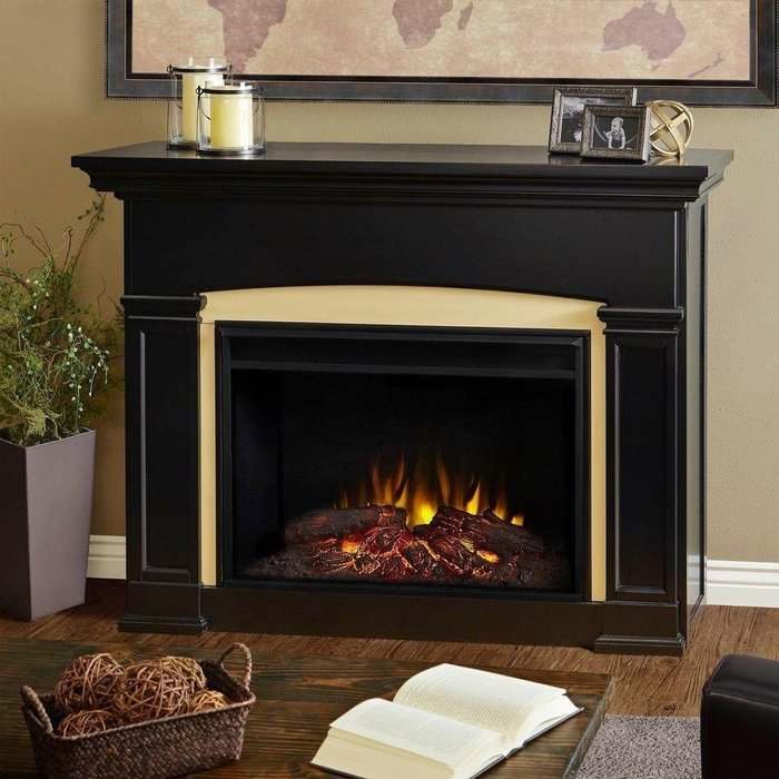 Real Flame Holbrook Grand Electric Fireplace Black