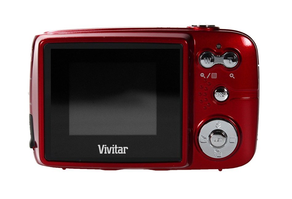 Vivitar 9112 4X Digital Zoom 9.0 MP Red Digital Camera