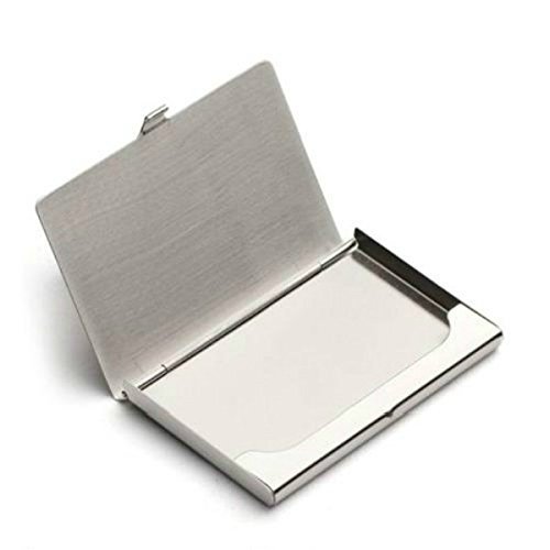 SymWell(TM) Business Name Credit ID Card Holder Box Stainless Steel Metal Pocket Box N3