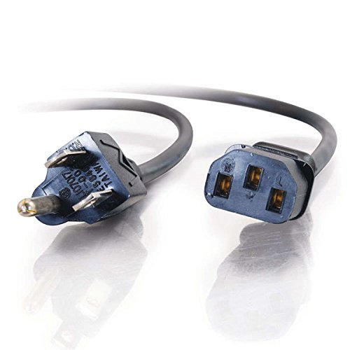 C2G / Cables To Go 29928 16 AWG Universal Power Cord, Black (8 Feet) N3