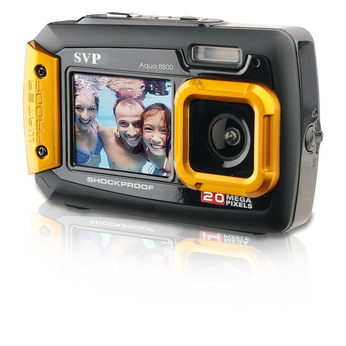 20MP Waterproof ACQUA 8800 Shockproof UnderWater Digital Camera Video recorder (Orange) with 32GB card By SVP N7