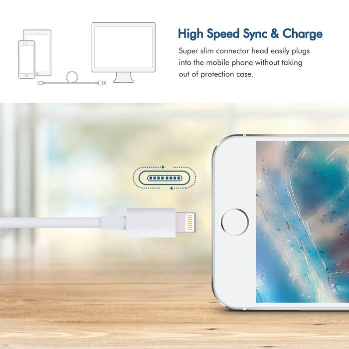 Benewell 3FT 8pin Lightning to USB Charging Cable Compatible with iPhone 7, 7 Plus, 6, 6s, 6 Plus, 6s Plus, 5s... N15