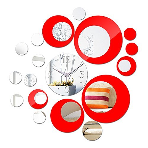 EverTrust(TM) hot sale special offer new mirror acrylic quartz watches 3d crystal red modern design luxury rushed N3