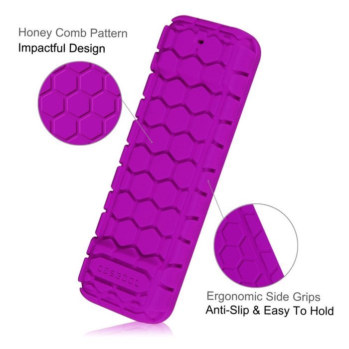 Apple TV (4th Gen) Remote Case - Casebot [Honey Comb Series] Light Weight [Anti Slip] Shock Proof Silicone Cover... N60