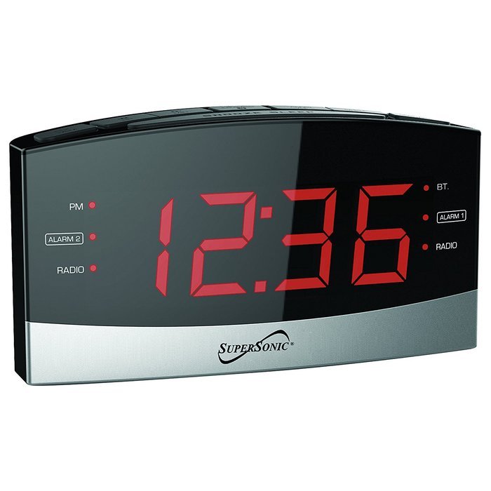 SuperSonic Digital Bluetooth AM/FM Radio Alarm Clock Radio N2