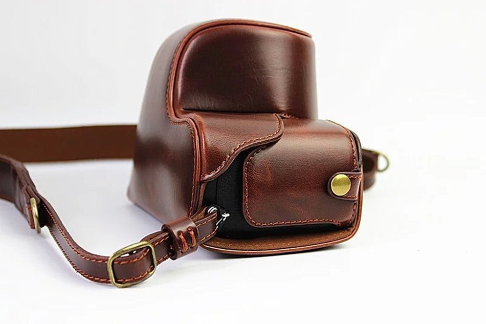 xhorizon TM FL1 Full Protection Bottom Opening Version Protective Leather Camera Case Bag with Tripod Design for... N34