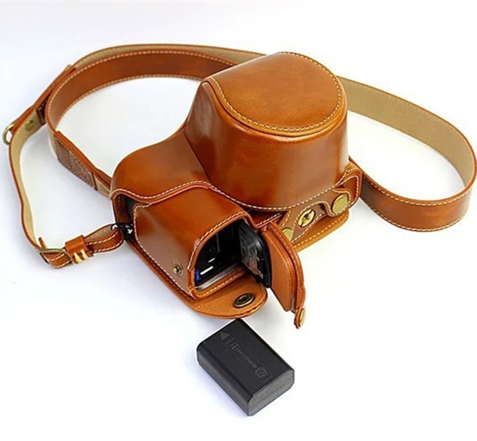 xhorizon TM FL1 Full Protection Bottom Opening Version Protective Leather Camera Case Bag with Tripod Design for... N38