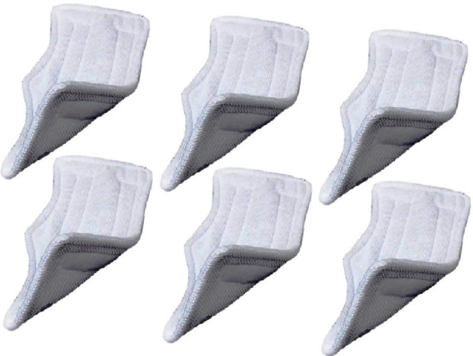 6 PCS Microfiber Replacement Pads for Shark Steam Mop - White