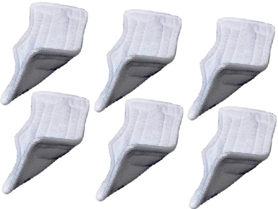 6 PCS Microfiber Replacement Pads for Shark Steam Mop - White N2