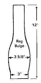 B&P Lamp 3&rdquo; X 12&rdquo; Chimney, Clear N2