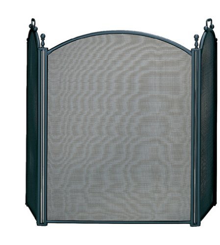 Uniflame, S-3652, 3 Fold Large Diameter Black Screen with Woven Mesh