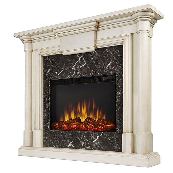 Real Flame Maxwell Electric Fireplace Whitewash