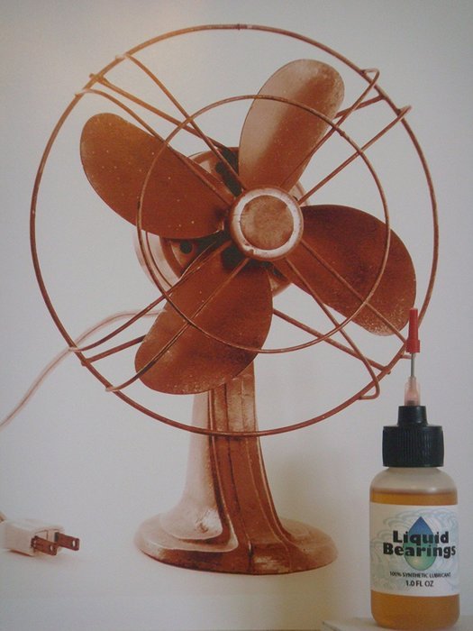 Liquid Bearings, the superior 100%-synthetic oil for air purifier and air conditioner fans, frees rusty and sticky... N3
