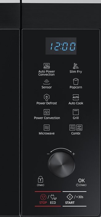 Samsung MC11K7035CG/AA 1.1 cu. ft. Counter Top Microwave with Power Convection, Black Stainless N5