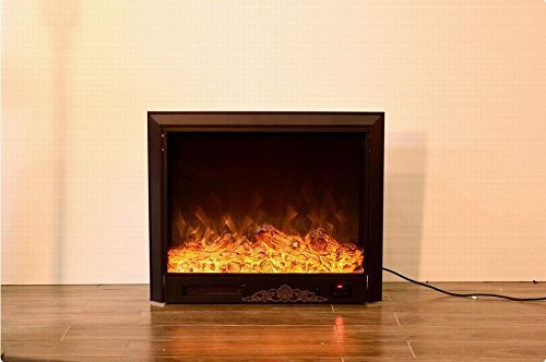 Embedded Fireplace Electric Insert Heater Glass Flame Remote Control N6