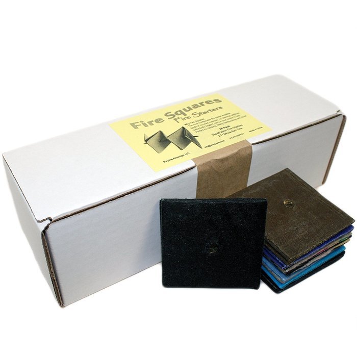 Fire Squares, Easy Instant Fire Starters for Wood Stoves, Grills & Camp Fires - 36 Pack