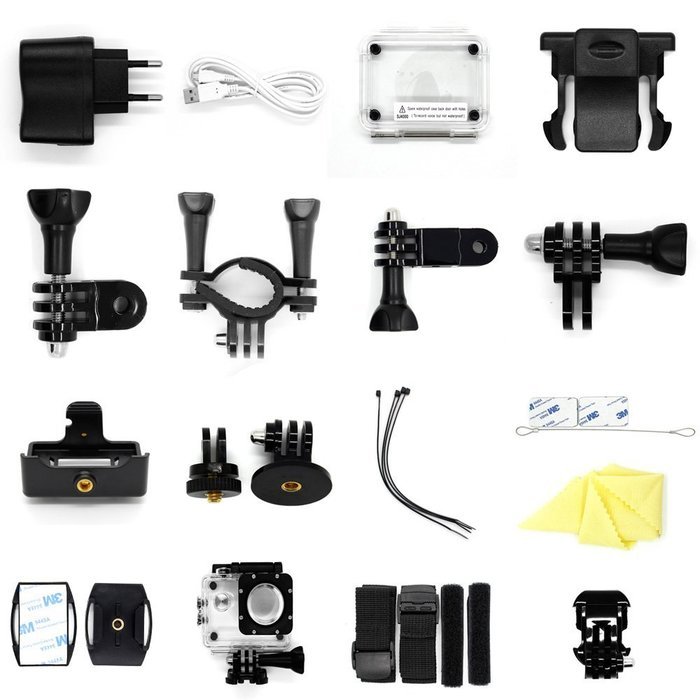 Generic Dual-band Wifi Action Sports Camera 1080p 2.0 Inch 170 Degree Wide Angle Lens 30m Waterproof Diving Hd... N4