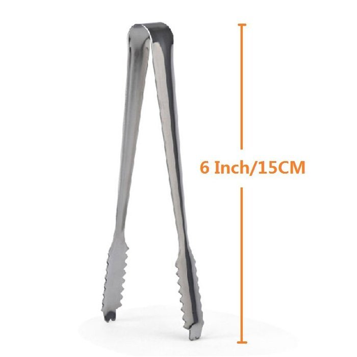 Aikoi Stainless Steel Barbecue BBQ Clip Bread Food Ice Clamp Ice Tong Tool - Pack of 10 N3