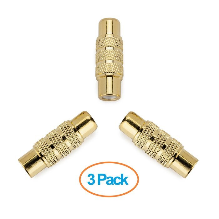 Aurum Cables 10 Pack RCA Female to Female Coupler Jack Adapter