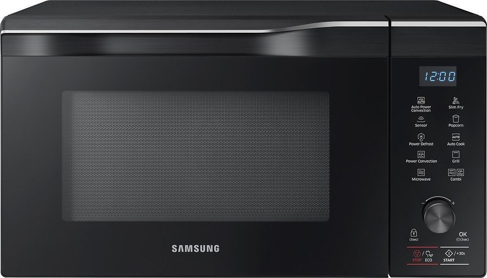 Samsung - 1.1 Cu. Ft. Mid-Size Microwave - Black stainless steel N3