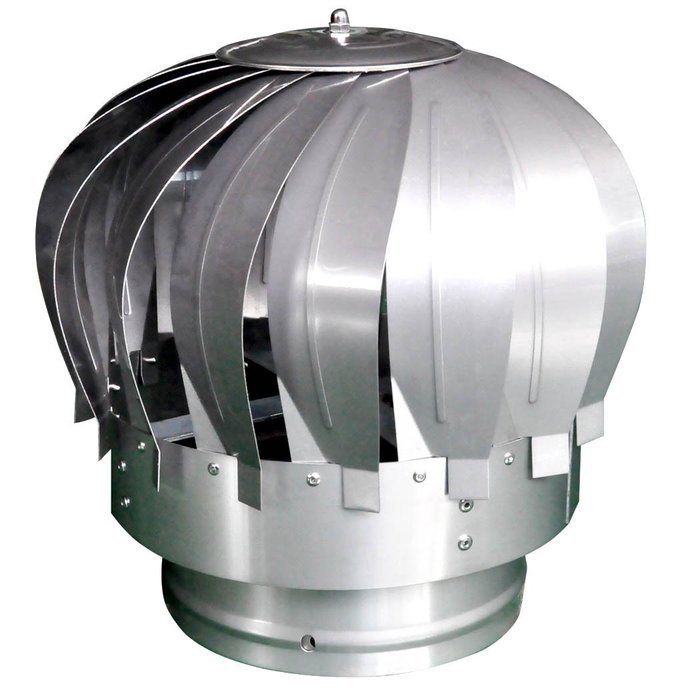 Rotating Chimney Cowl Roof Turbine Ventilator for 8" Vent Pipes N5