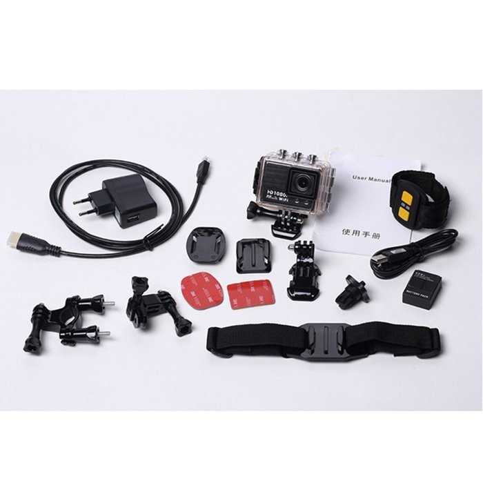 Logas 1.5" TFT 1080P Full HD Sports Action DV Camera Waterproof Wifi Camcorder + Watch N2