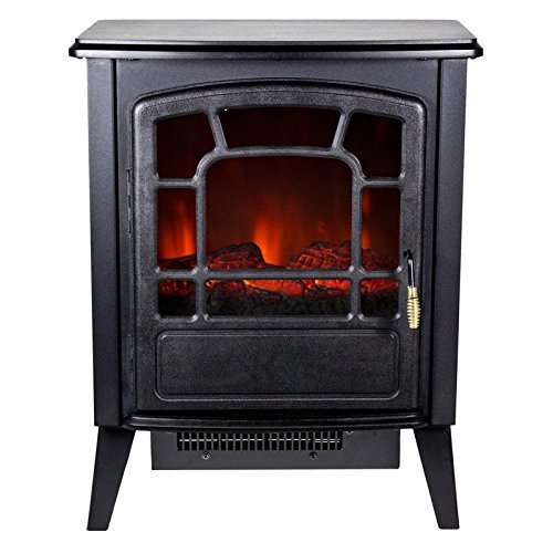 Bern Retro-Style Floor Standing Electric Fireplace