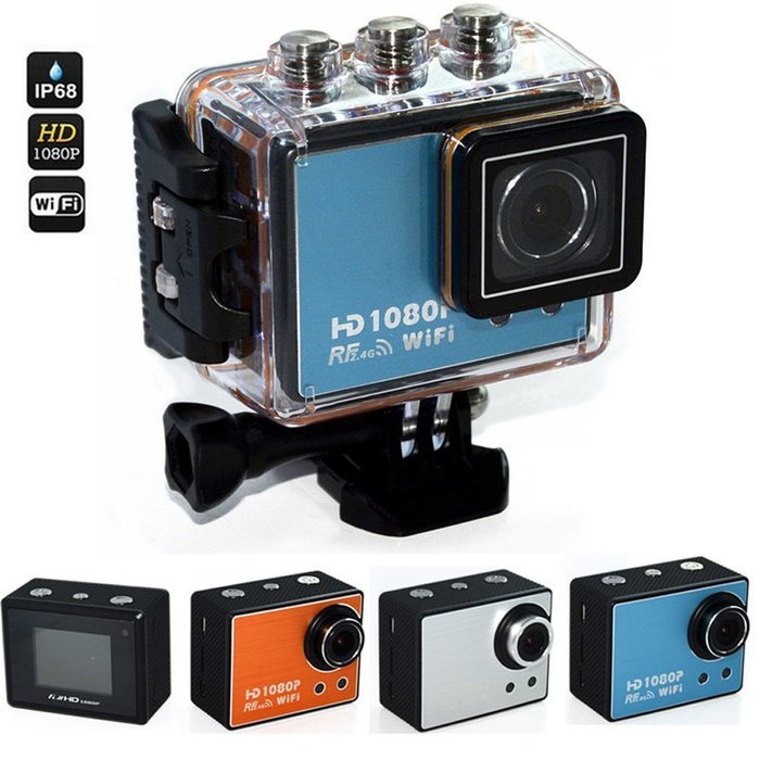 Logas 1.5" TFT 1080P Full HD Sports Action DV Camera Waterproof Wifi Camcorder + Watch N4