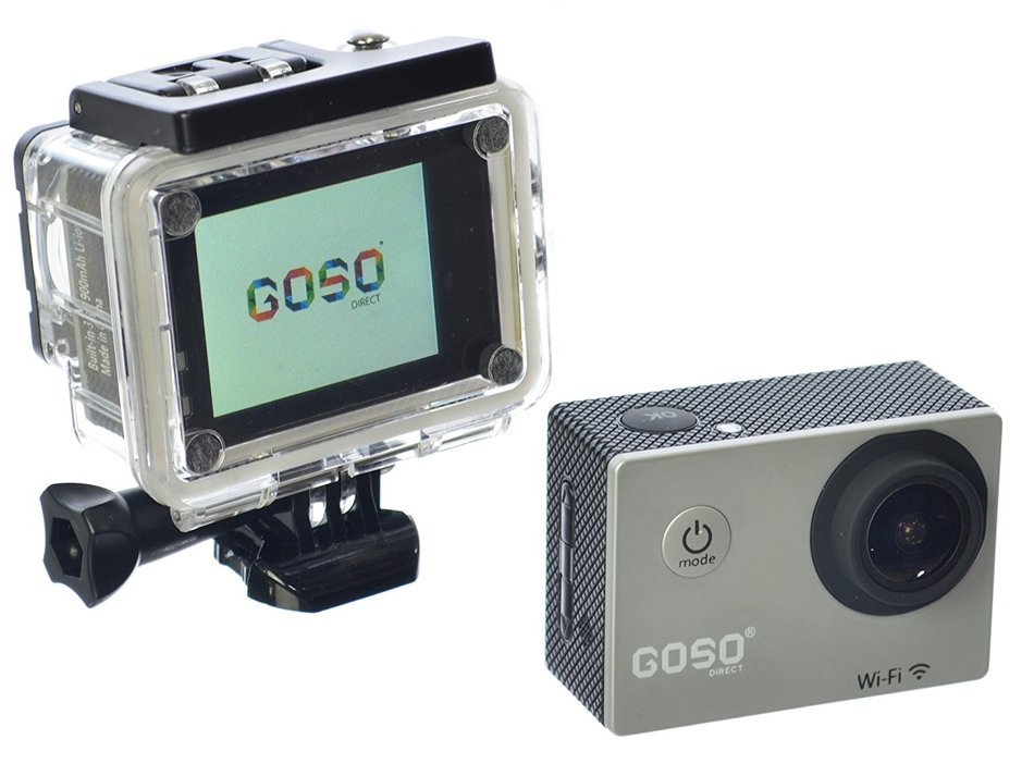 GOSO Waterproof Sport Action Camera, Wi-Fi HD 1080P 12MP 170 Degree View Angle & 2.0 inch LCD with Mounting Accessories N3