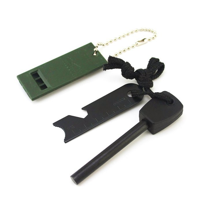 Geekercity Multifunction 5 In 1 Fire Starter - Magnesium Emergency Fire Starter Survival Camping Tool With Mini... N2