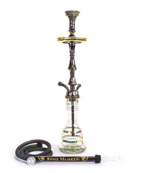 100% Authentic 32" Khalil Mamoon Burj Oxidized Hookah Egyptian Km Narghile Pipe