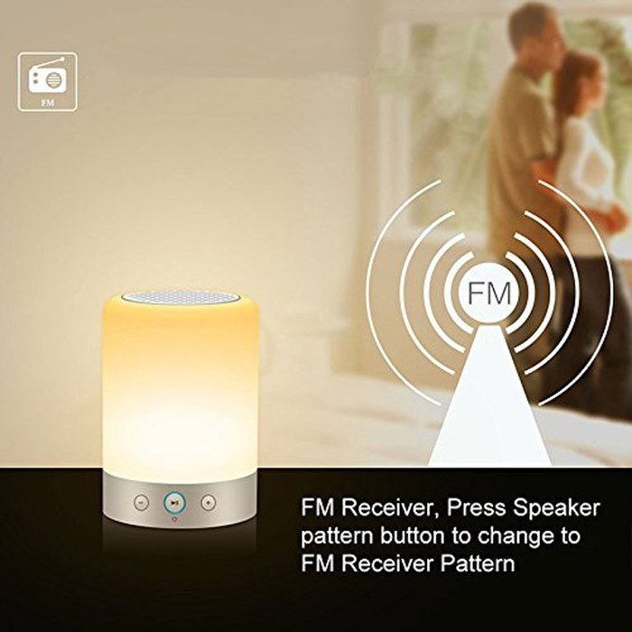 MuLuo Bluetooth USB Speaker Touch Sensor Night Lamp Light for Smartphones Laptop Tablet PC N3