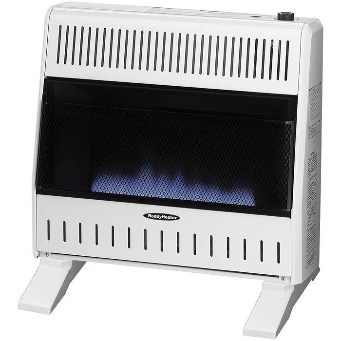 Sure Heat BWH30NLTE Dual Fuel Flame Wall or Floor Mount Heater, 30K BTU, Beige/Tan/Blue
