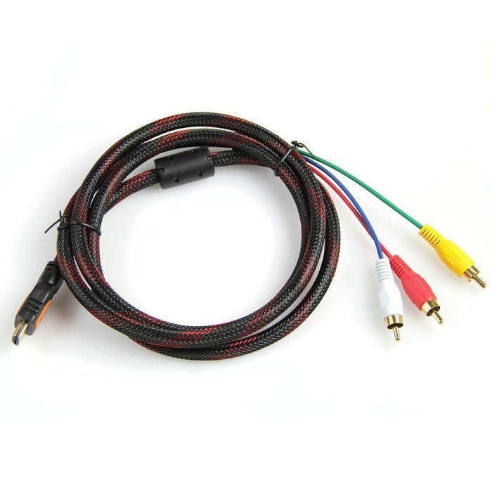 ANKRY 5Ft 1.5m HDMI To 3-RCA Video Audio AV Component Converter Adapter Cable For HDTV DVD N4