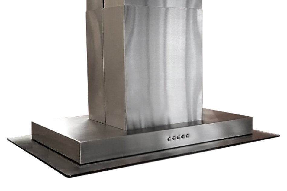 CAVALIERE 42" Island Mounted Stainless Steel / Glass Kitchen Range Hood 860 CFM Spagna Vetro Econo Series SV198E-I42 N3