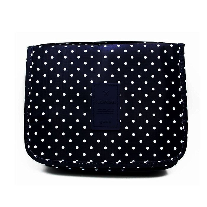 ColorMixs&reg; Hanging Toiletry Cosmetics Travel Bag Cosmetic Carry Case for Woman Man Travel Organization Gift (Navy... N22