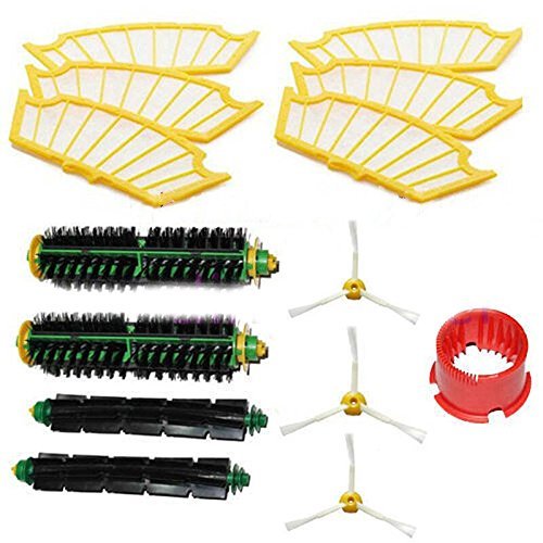 Side Brush Beater Flexible Bristle Brushs 6pcs Filter Kit For iRobot Roomba 500 Series Vacuum Cleaner