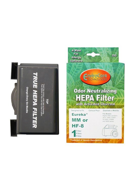 (1) Eureka Sanitaire w/activated Charcoal MM Mighty Mite HEPA HF8 Vacuum Filter, Mighty Mite, Pet Lover, Sanitaire...