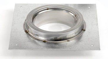 SuperPro JSC6AP Stainless Steel 6 6" Galvanized Adaptor Plate with Stainless Steel Collar