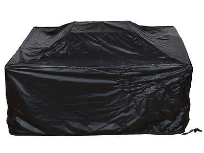 32" Outdoor Metal Firepit Backyard Patio Garden Square Stove Fire Pit W/Cover N2