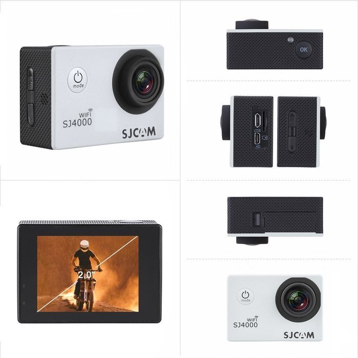 SJCAM SJ4000 WiFi 2.0" LCD Screen 1080P 30fps Full HD 12MP Waterproof 30M NTK96655 Action Sports Camera DV 170... N31